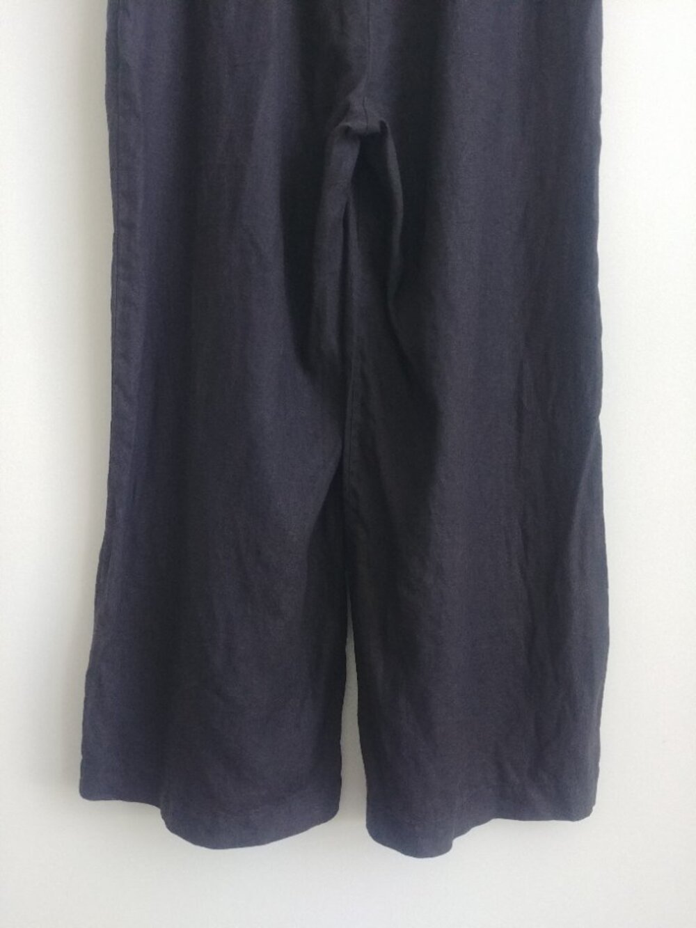 Part Two 100% linen 40 approx Medium dark grey cropped ankle pants wide leg - Picture 5 of 14